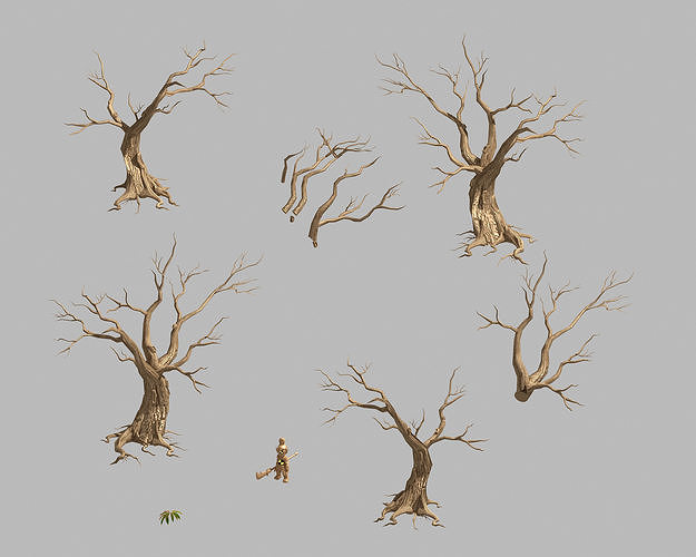 Dry trunk 64 3D model