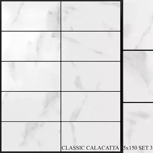 Yurtbay Seramik Classic Calacatta 75x150 Set 3 3D model