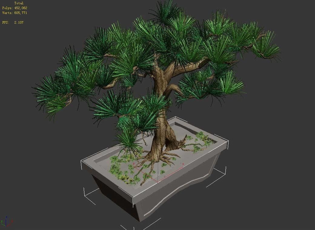 Bonsai - Flowerpot 39 3D model_4