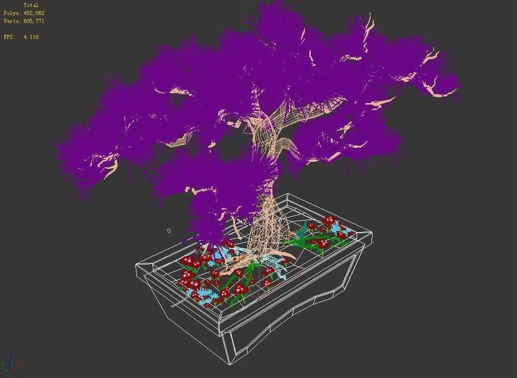 Bonsai - Flowerpot 39 3D model_3