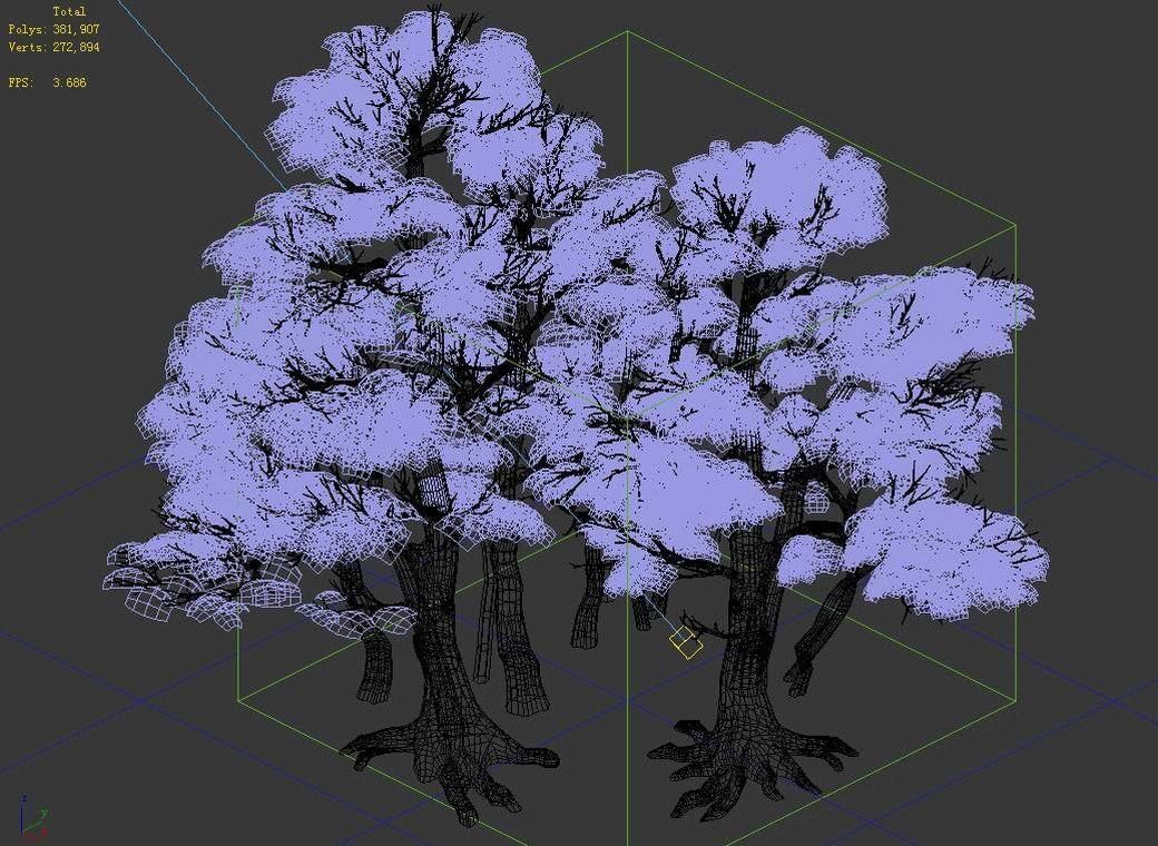 Forest - Red Tree 03 3D model_3