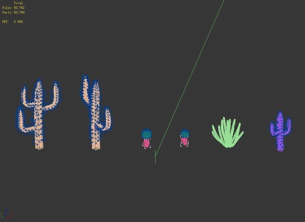 Desert Plant - Cactus 09 3D model_3