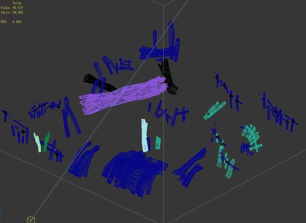 Yamano - Random Wood Stack 02 3D model_4