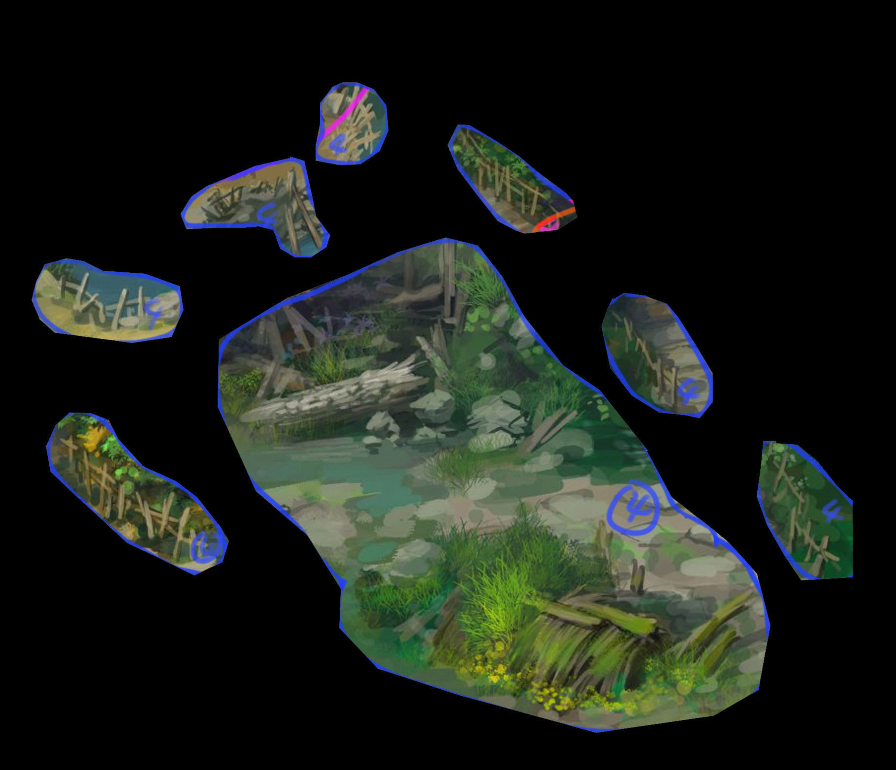 Yamano - Random Wood Stack 02 3D model_6