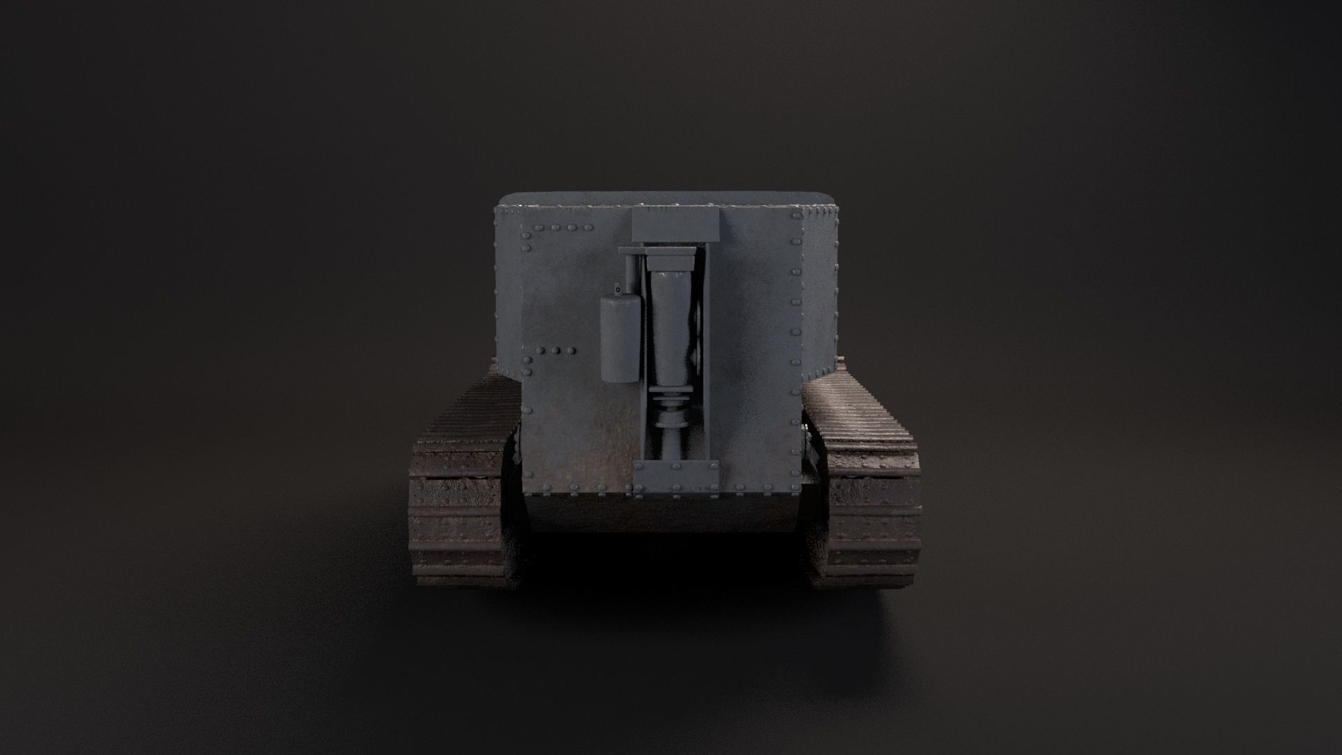 Little Willie WW1 Tank 1915 3D model_4