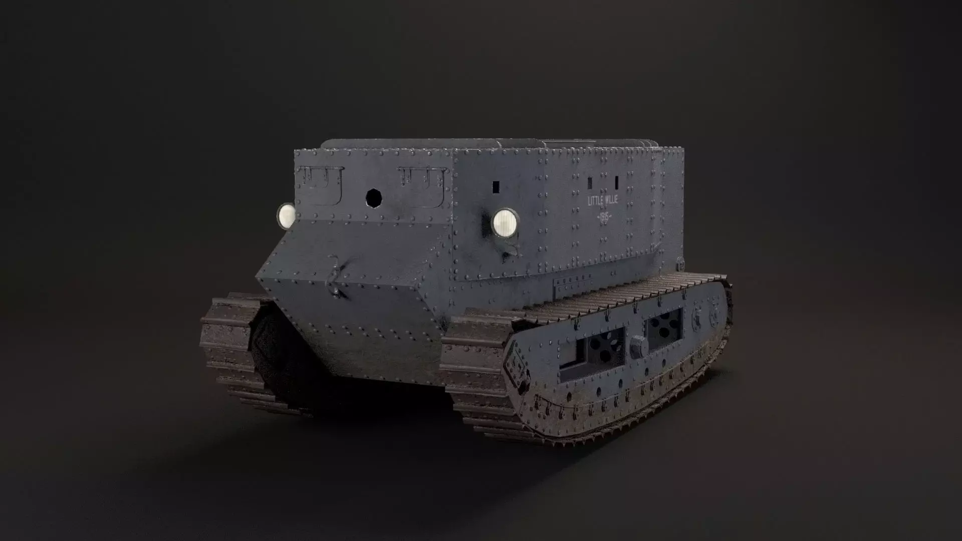 Little Willie WW1 Tank 1915 3D model_0