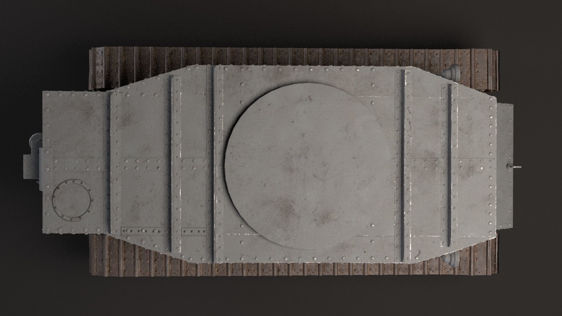 Little Willie WW1 Tank 1915 3D model_7