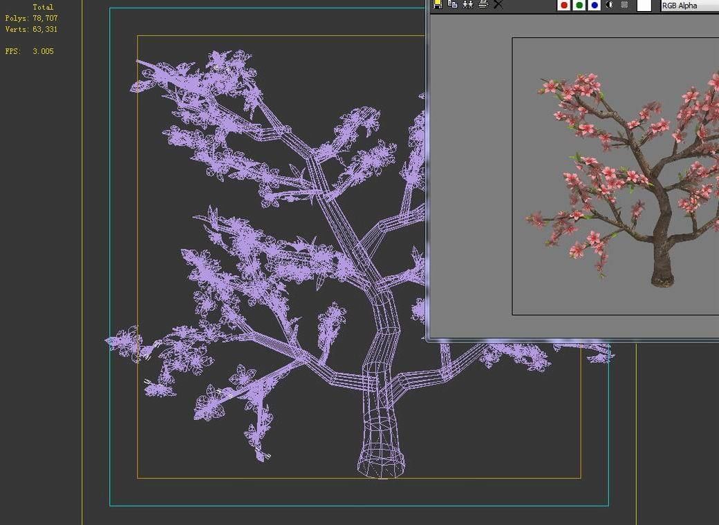 Trees - Peach 27 3D model_3