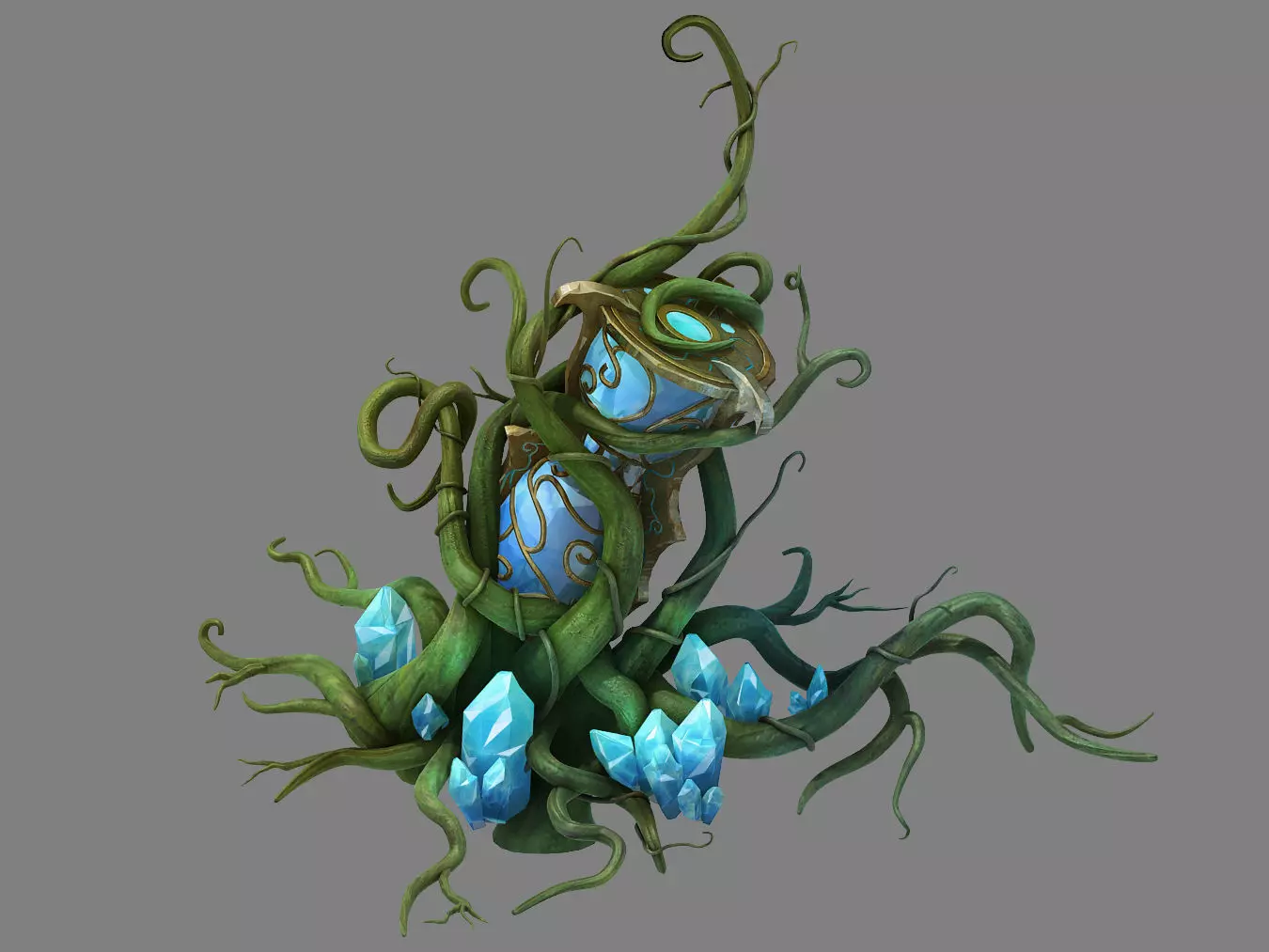 Leprechaun forest - abandoned hourglass 01 3D model