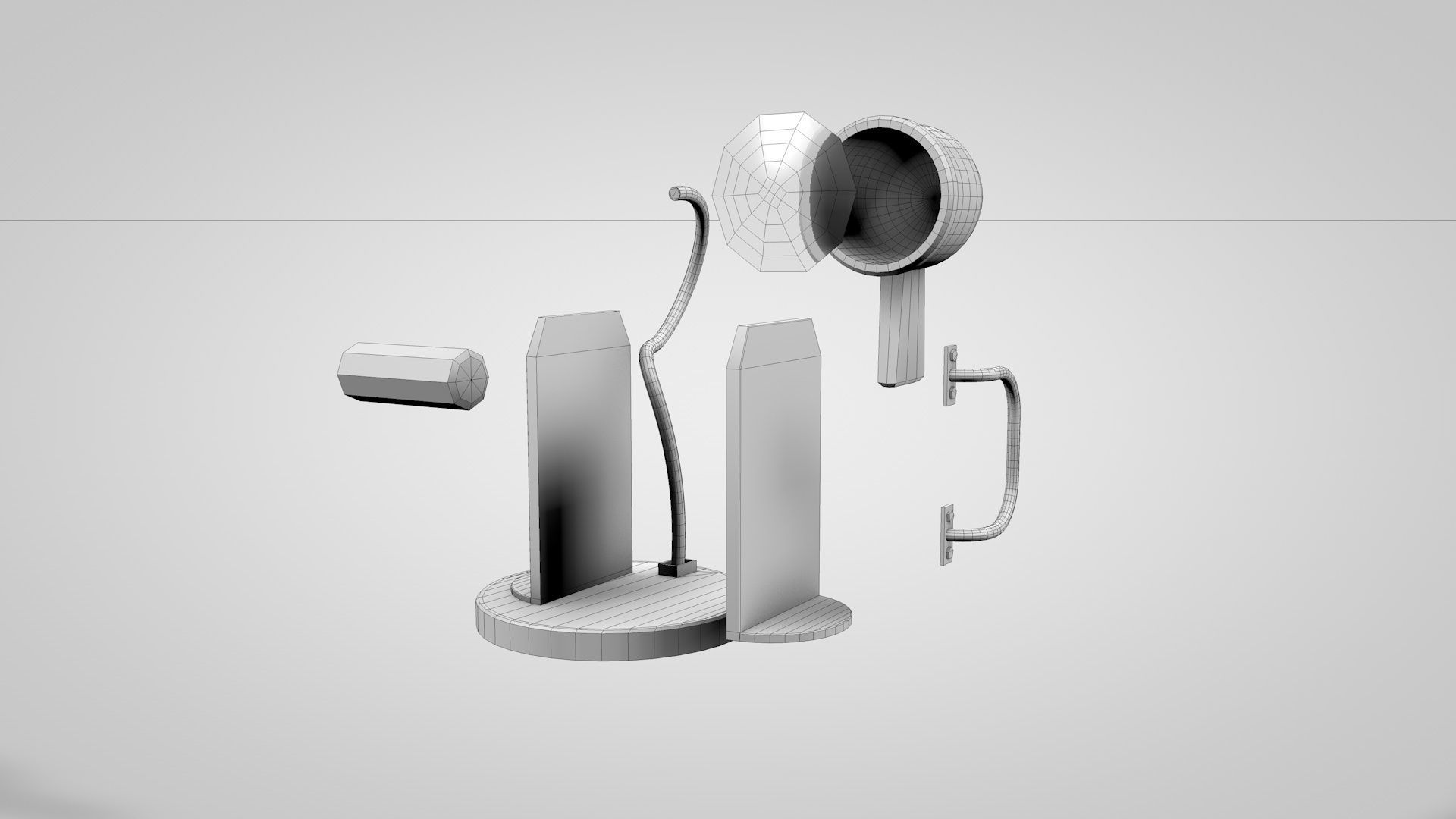 Railway Crane 3D model_17