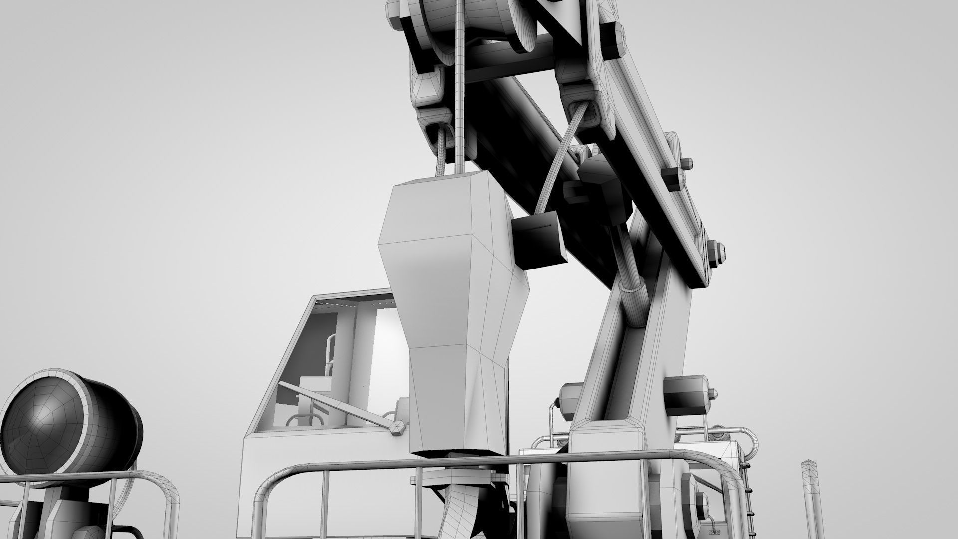 Railway Crane 3D model_13