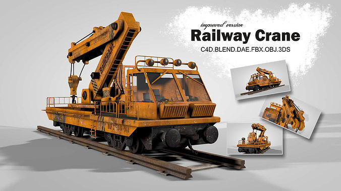 Railway Crane 3D model