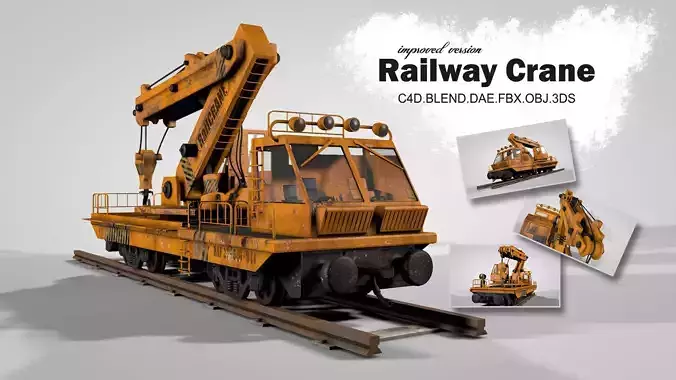Railway Crane 3D model