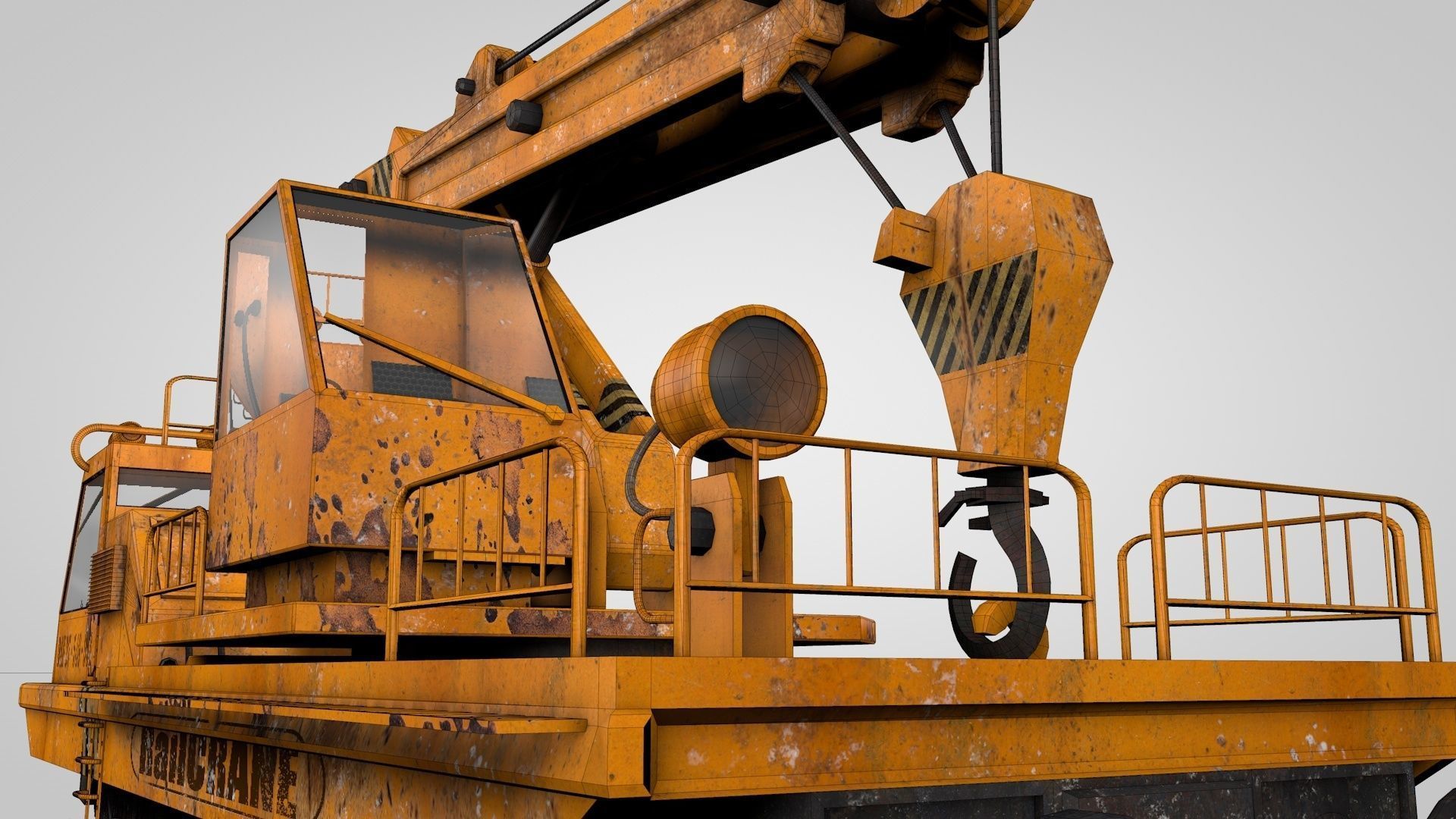 Railway Crane 3D model_8