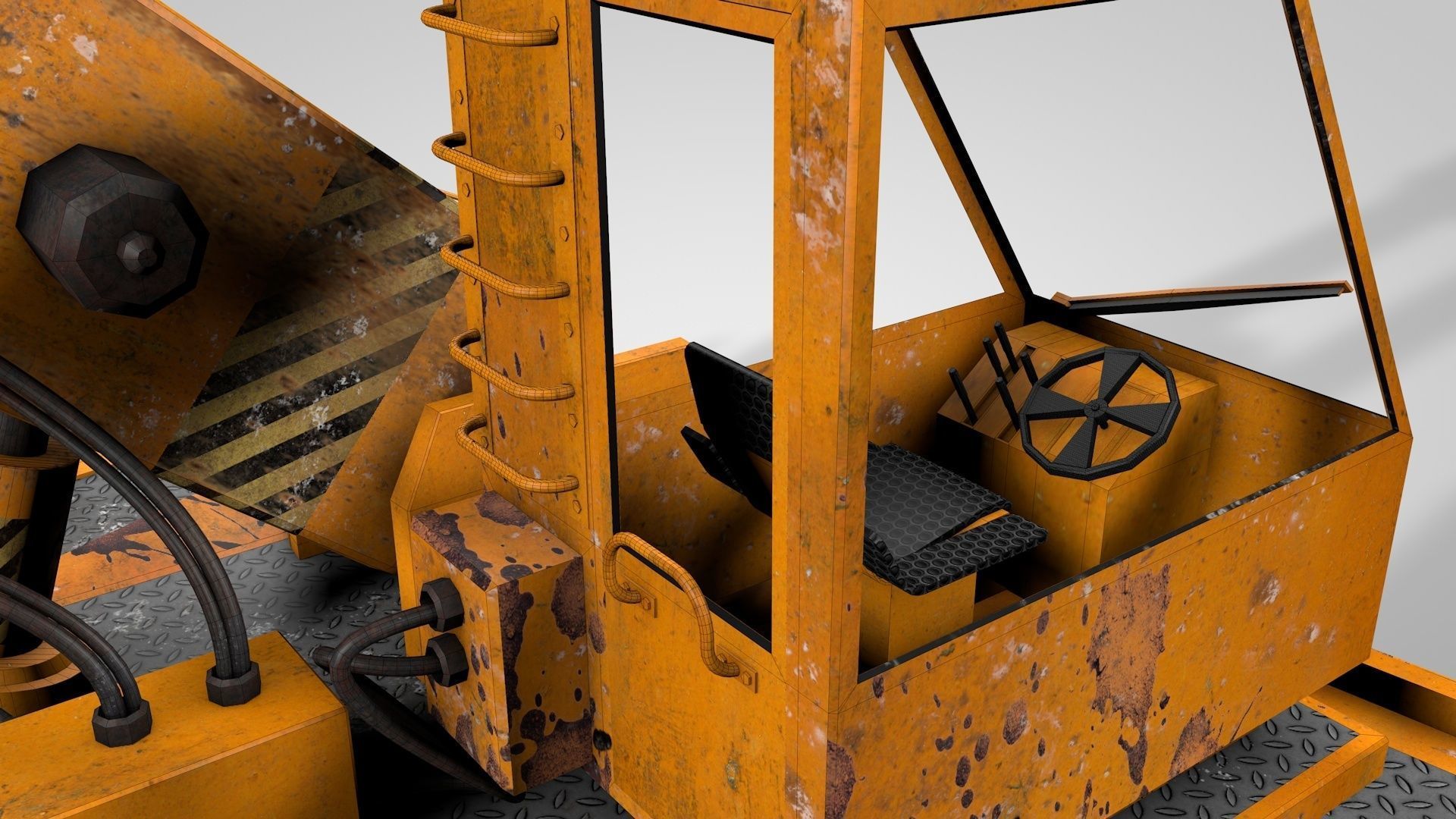 Railway Crane 3D model_22