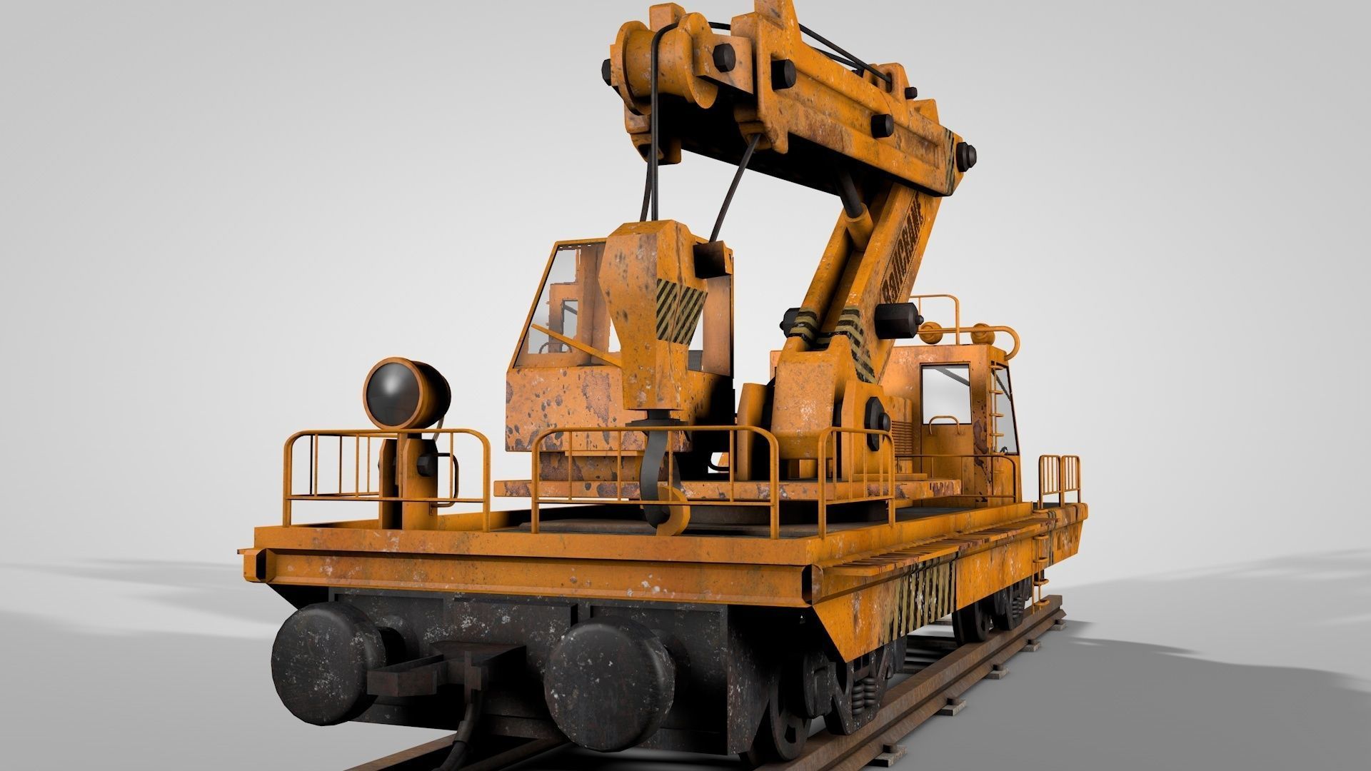 Railway Crane 3D model_4