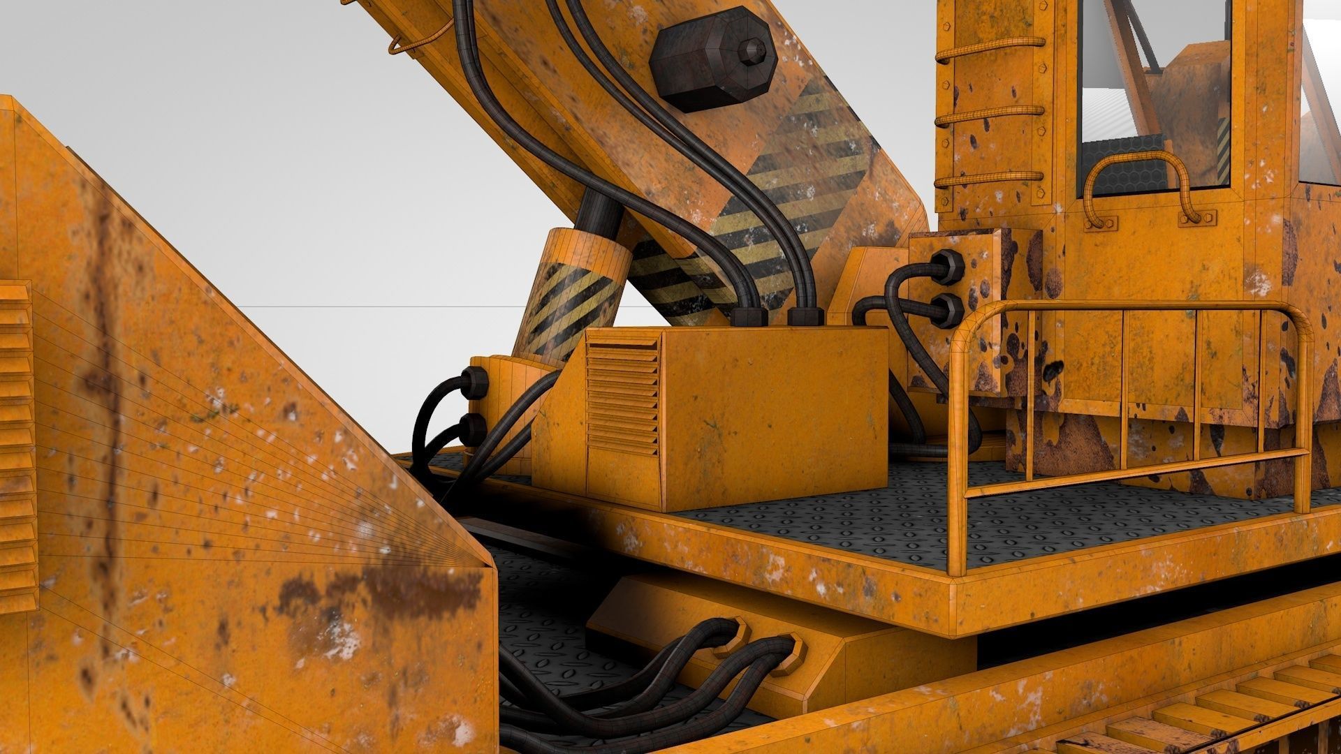 Railway Crane 3D model_10