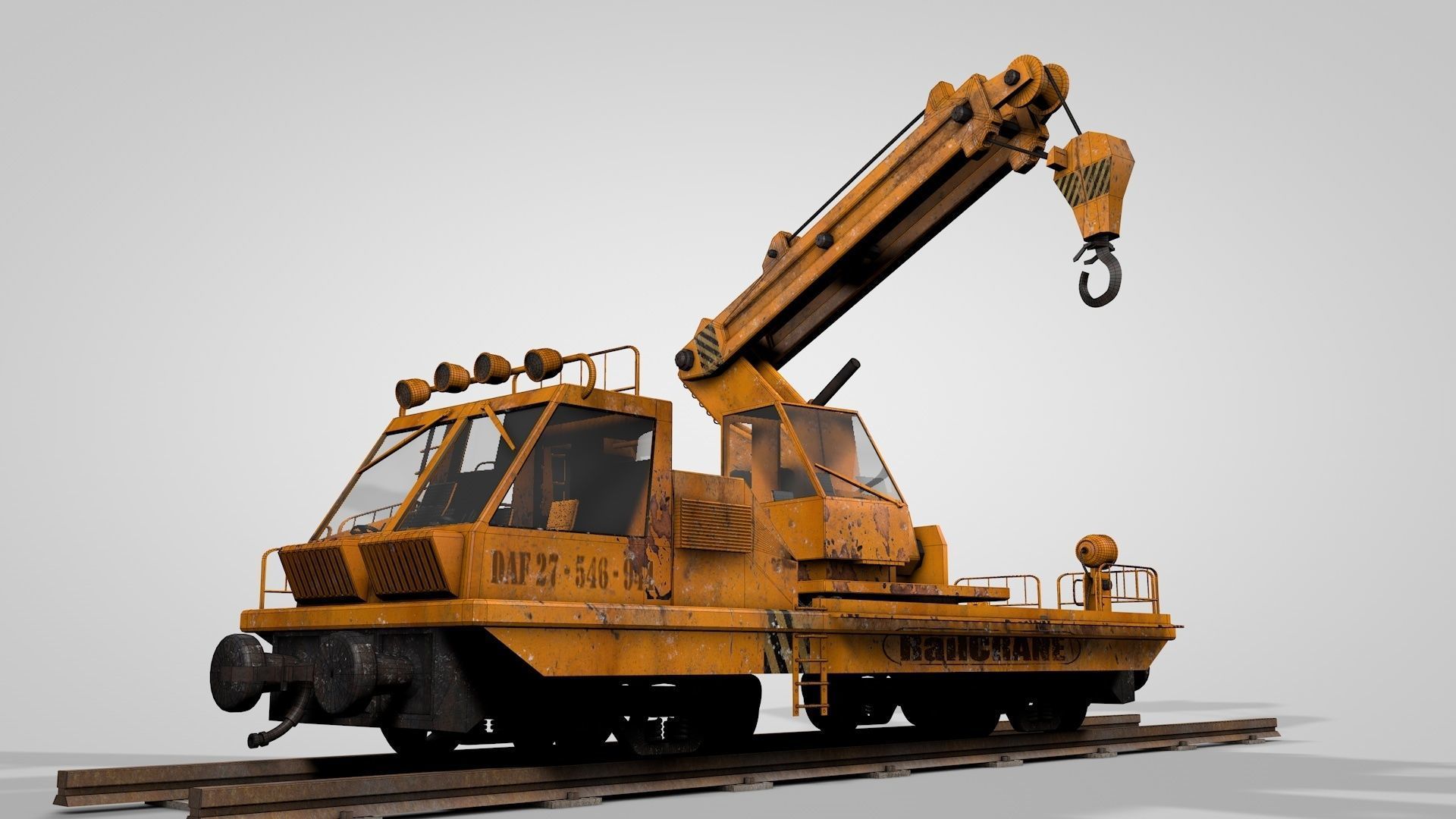 Railway Crane 3D model_20