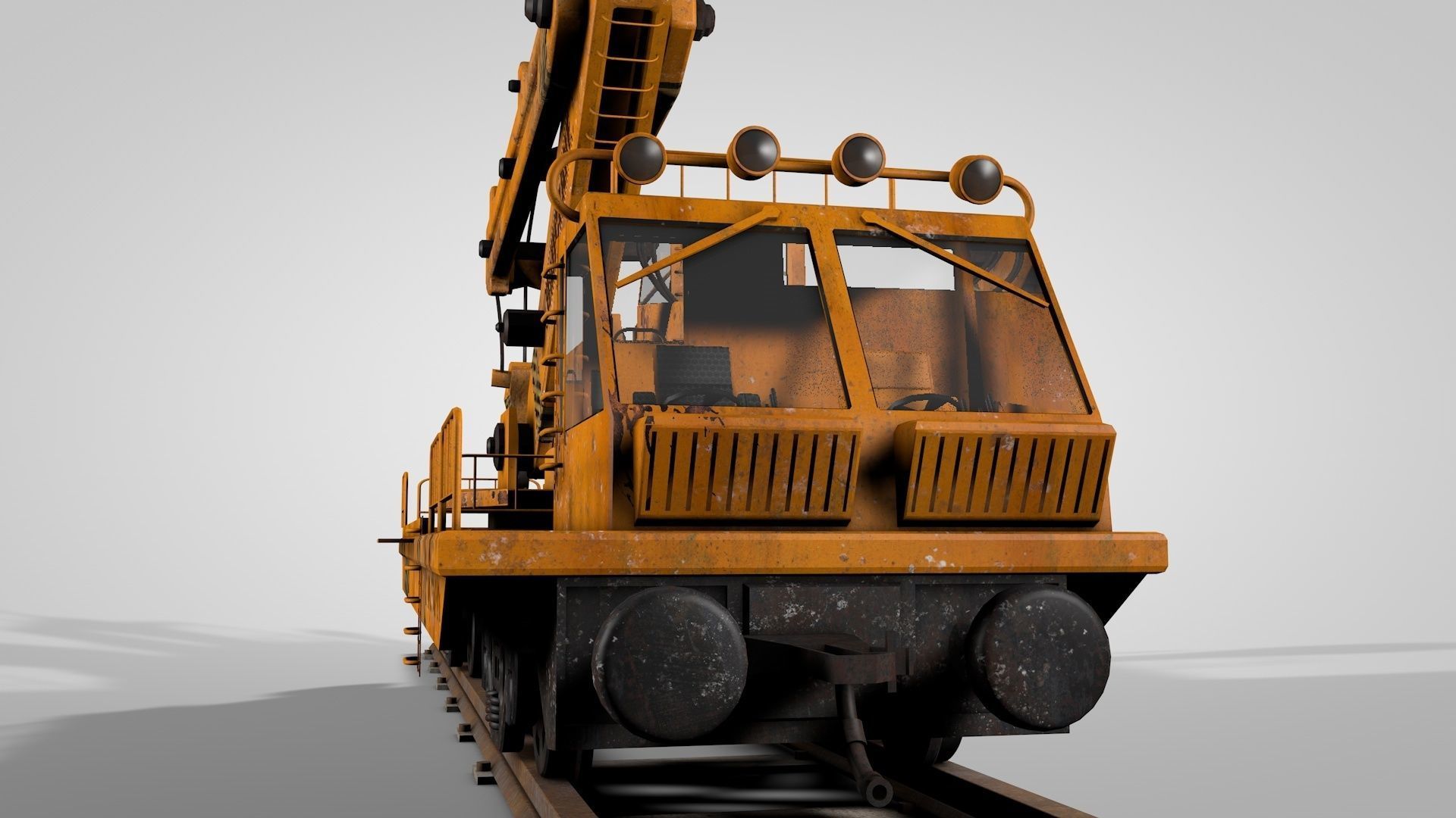 Railway Crane 3D model_3