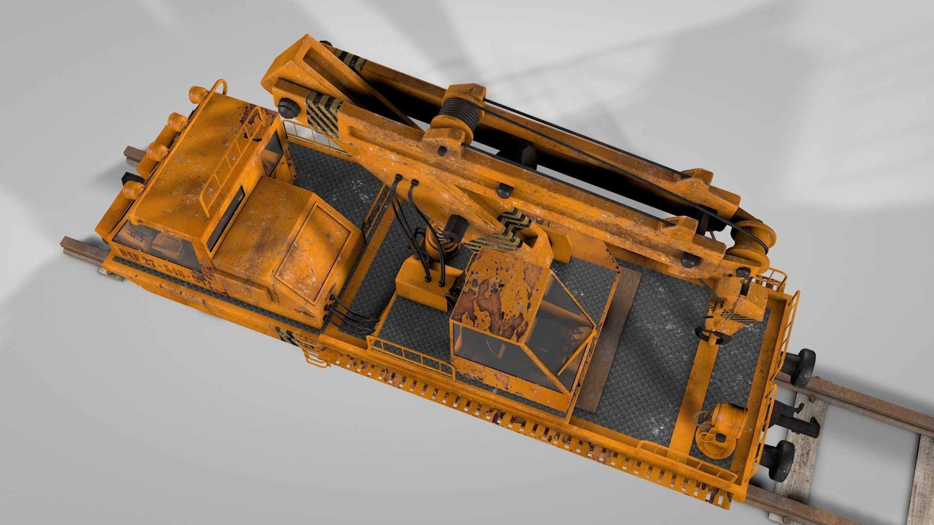 Railway Crane 3D model_5