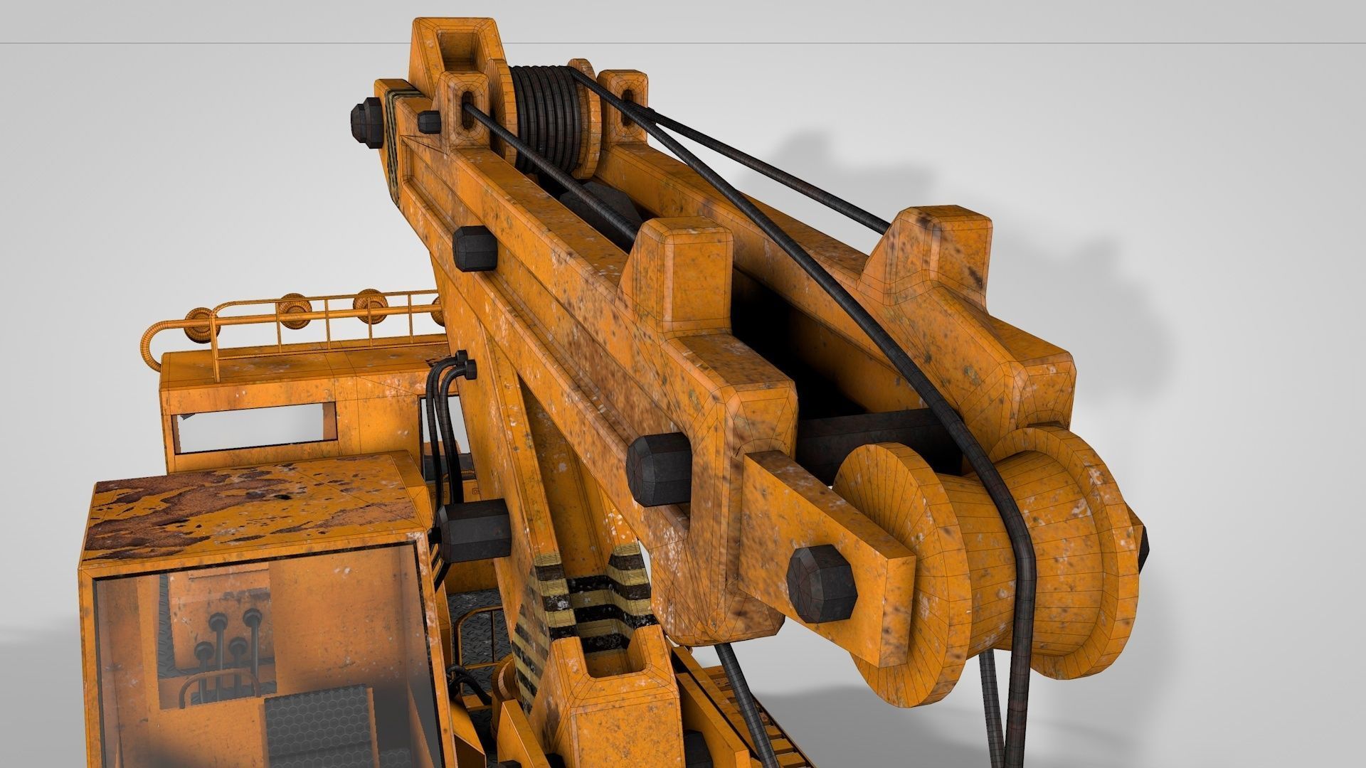 Railway Crane 3D model_9