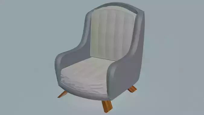 Smooth arms armchair