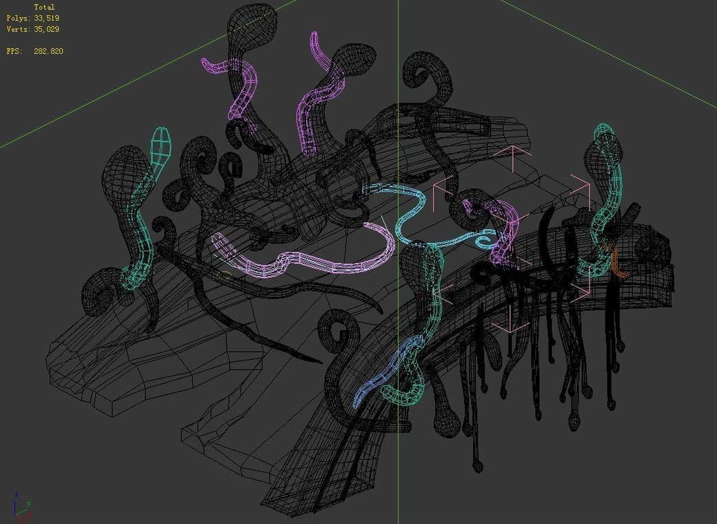 Yunmengze - Wooden Bridge 35 3D model_3