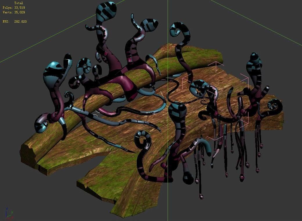 Yunmengze - Wooden Bridge 35 3D model_4