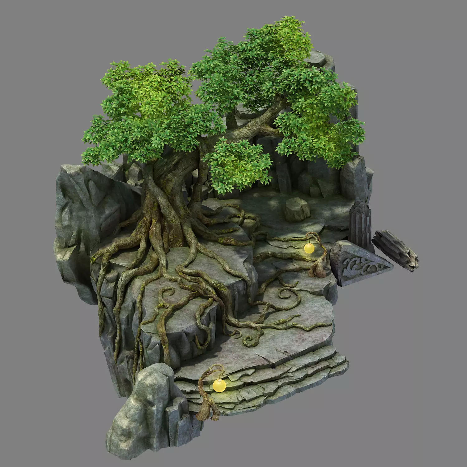 Fallen Land - Stone Forest - Tree 3D model_0
