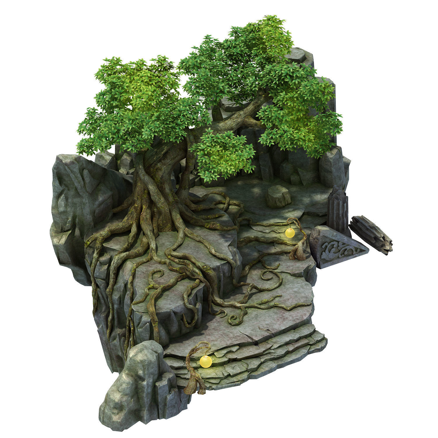 Fallen Land - Stone Forest - Tree 3D model_1