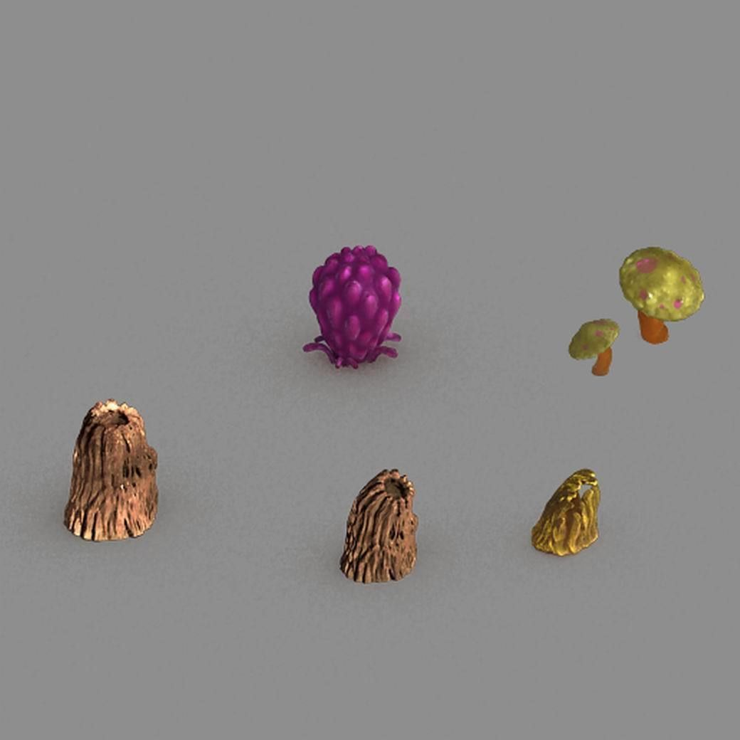 Town Demon Cave - Plant - Mushroom 3D model_2