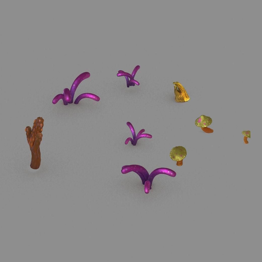 Town Demon Cave - Plant - Mushroom 3D model_4