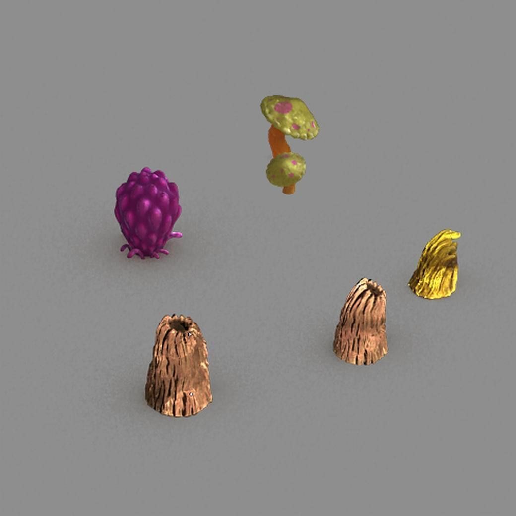 Town Demon Cave - Plant - Mushroom 3D model_3