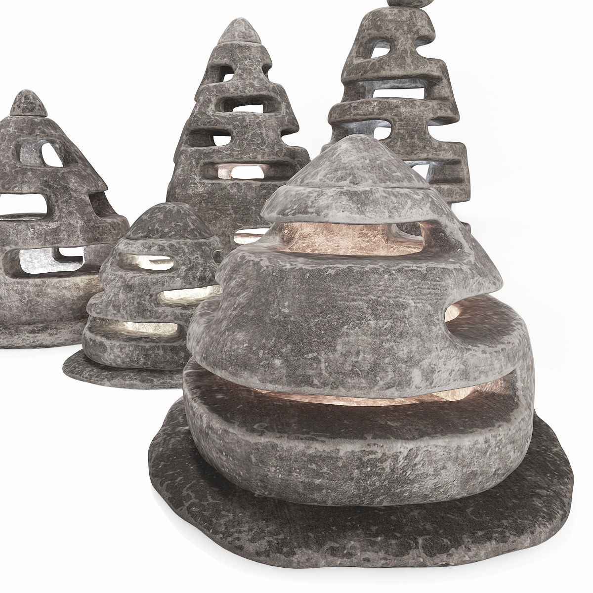 Stone light  Neo decorative n4  3D model_3