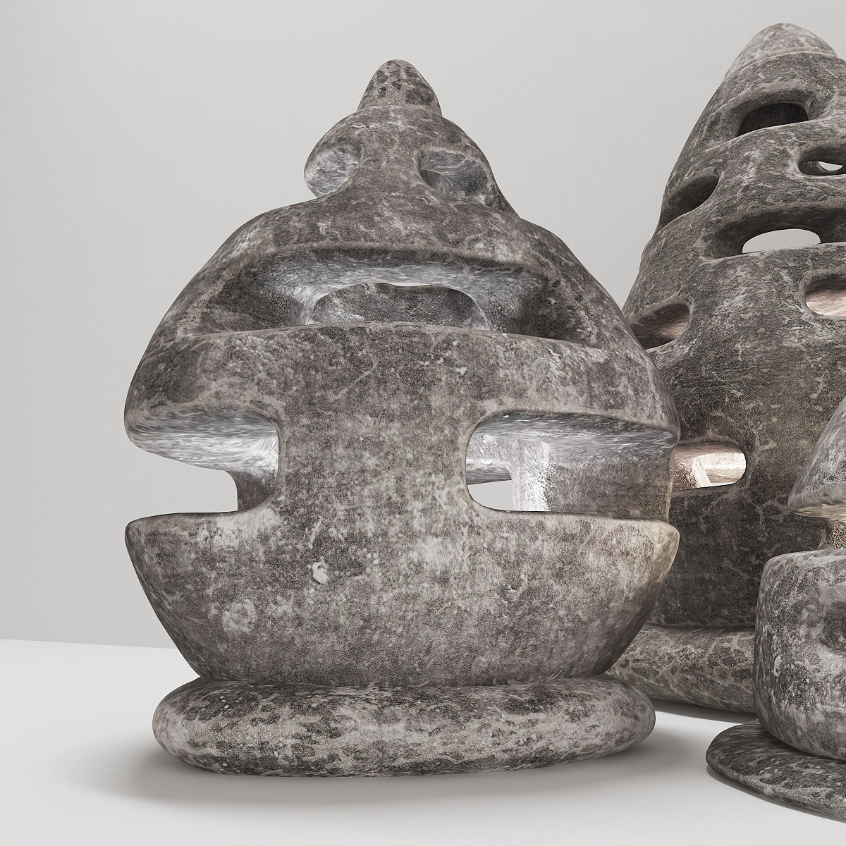 Stone light  Neo decorative n4  3D model_4