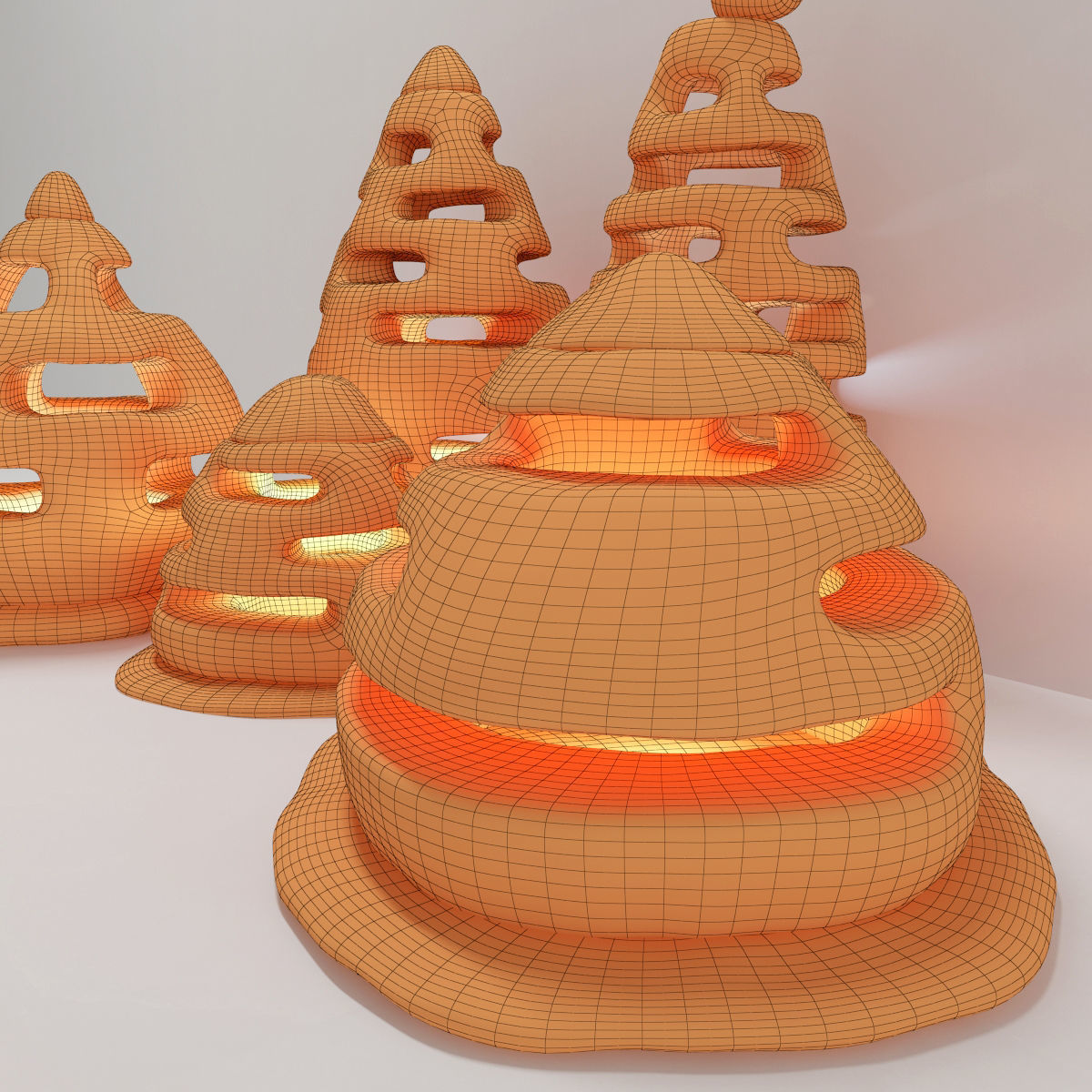 Stone light  Neo decorative n4  3D model_7