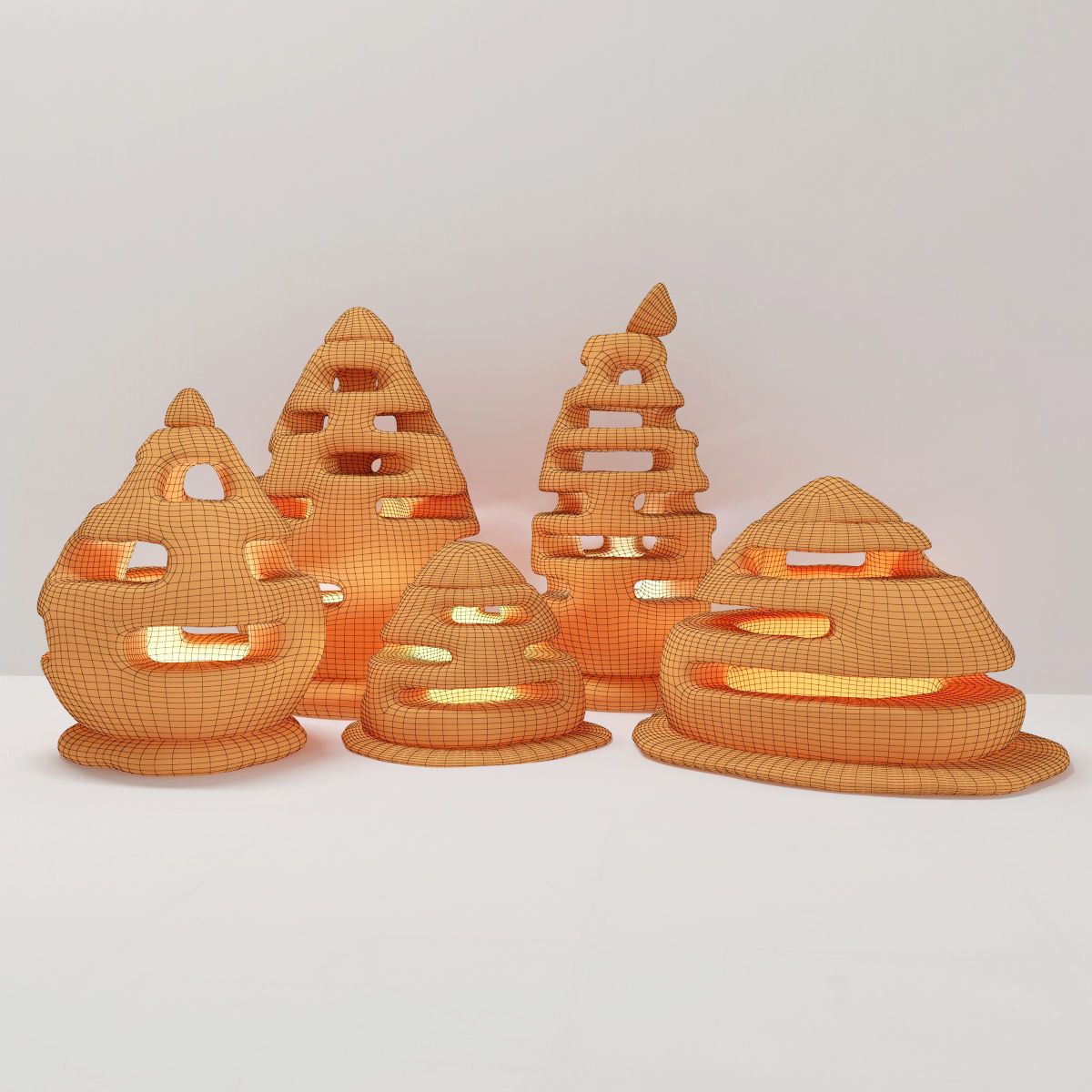 Stone light  Neo decorative n4  3D model_5