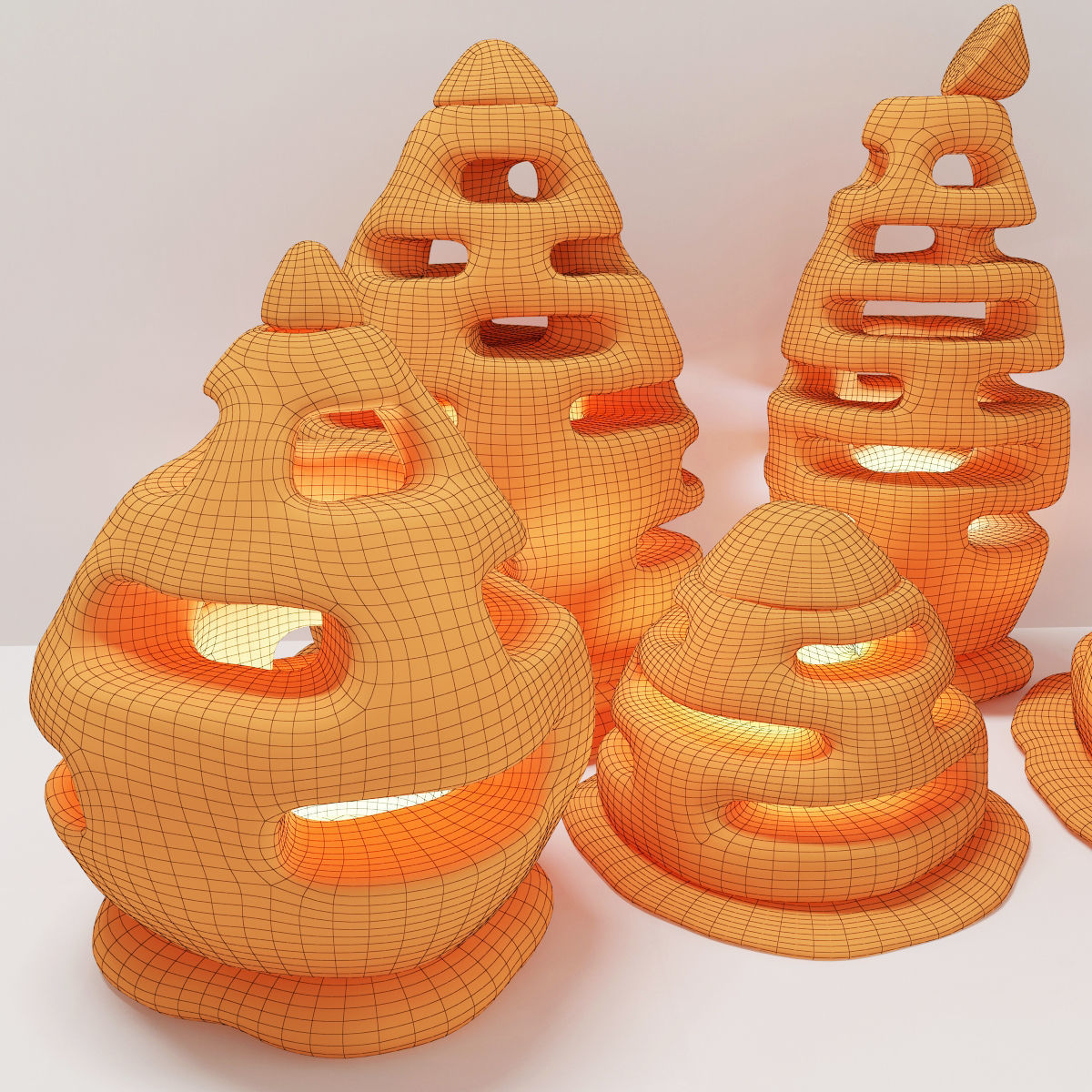 Stone light  Neo decorative n4  3D model_6