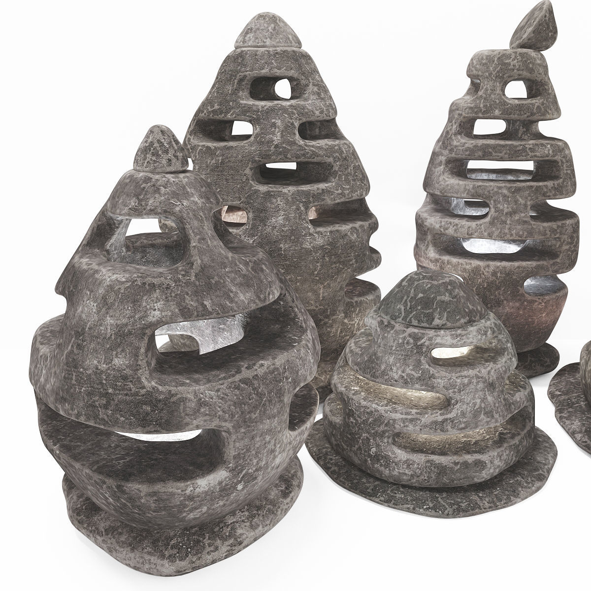 Stone light  Neo decorative n4  3D model_2