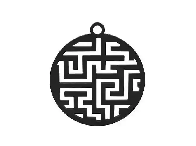 Earring labyrinth in shape of ball