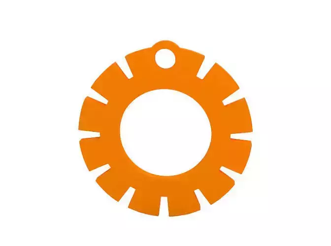 Earring orange gear ring