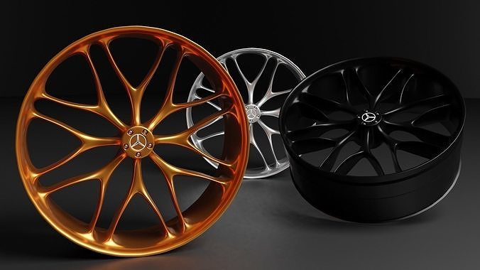 Aluminium car wheel rim 3D model