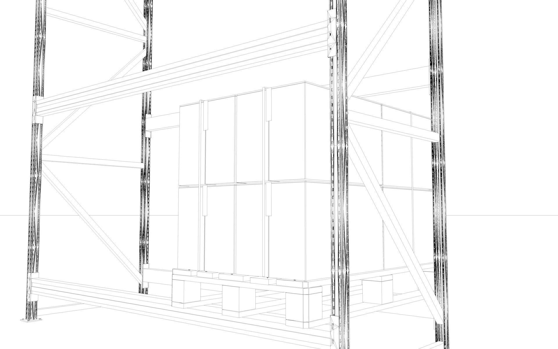 Warehouse Rack and Pallet 3D model_17