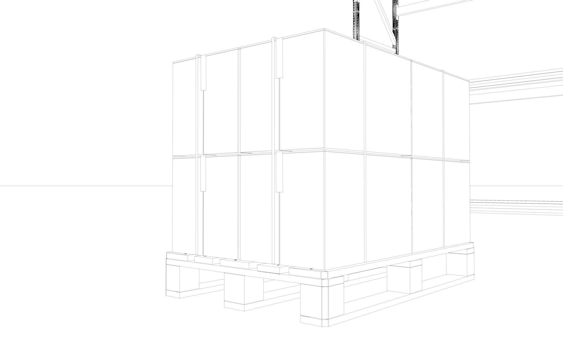 Warehouse Rack and Pallet 3D model_18