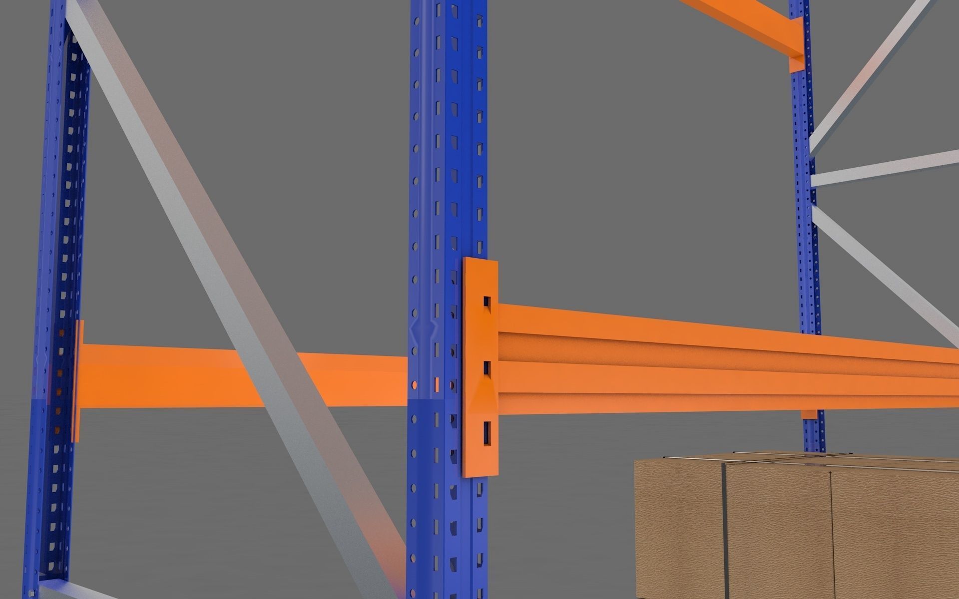 Warehouse Rack and Pallet 3D model_5