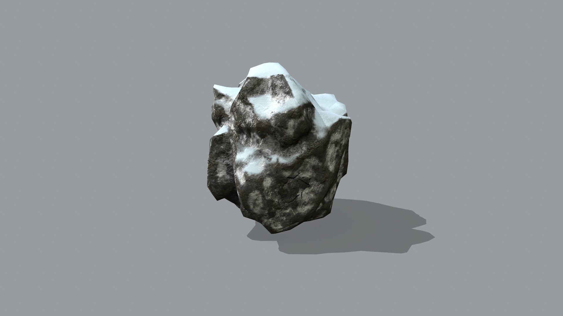 Rock Set with snow Low-poly 3D model_18