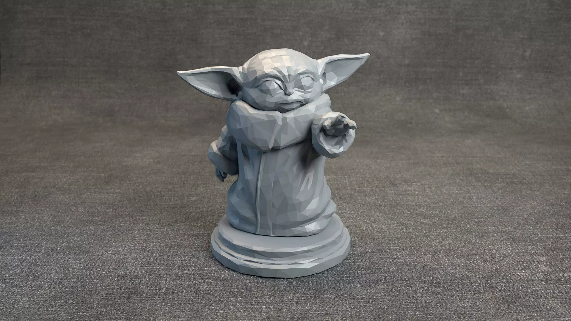 Low Poly Baby Yoda - Star Wars The Mandalorian - printable 3D print model