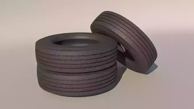 high poly 3D model of tyre 
