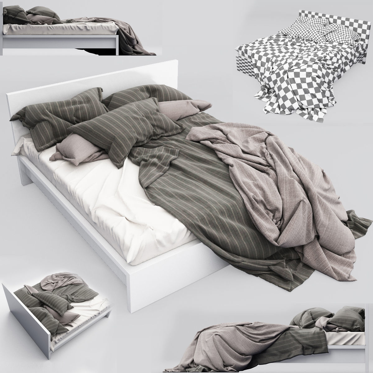 Bed collection 12 3D model_1