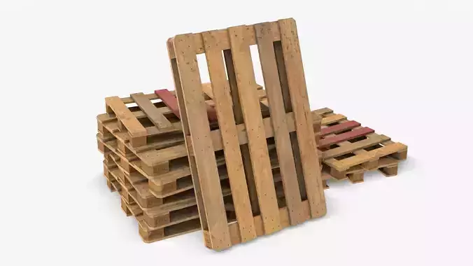 Euro Pallets Assets 01 Low-poly 3D model